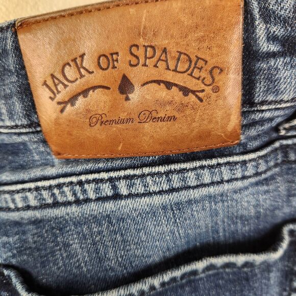 Jack Of Spades The High Roller 5 Pocket Style Straight Leg Denim Jeans 32x34 - Picture 5 of 12